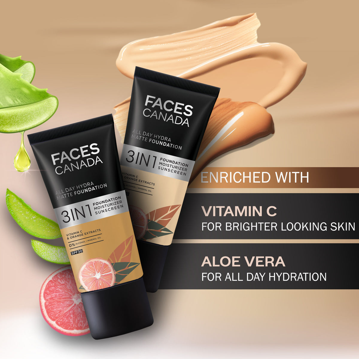 Faces Canada All Day Hydra Matte Foundation – 3-in-1 Foundation + Moisturizer + SPF30 - image 3