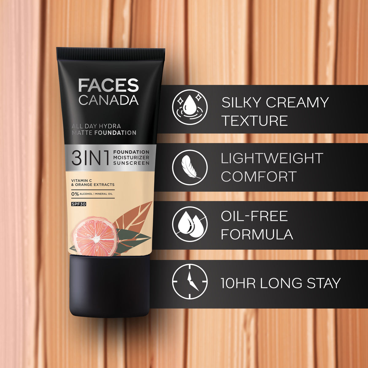 Faces Canada All Day Hydra Matte Foundation – 3-in-1 Foundation + Moisturizer + SPF30 - image 4