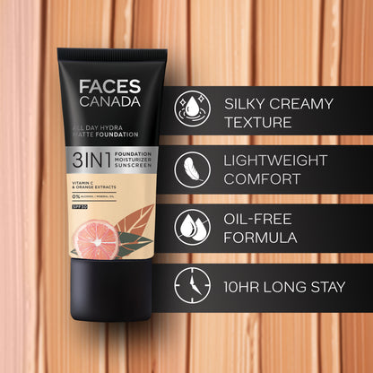 Faces Canada All Day Hydra Matte Foundation – 3-in-1 Foundation + Moisturizer + SPF30 - image 4