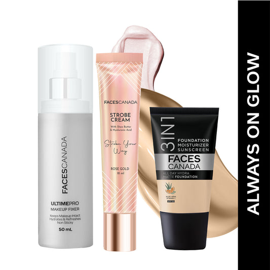Faces Canada Always On Glow Combo – All Day Hydra Matte Foundation - Faces Canada