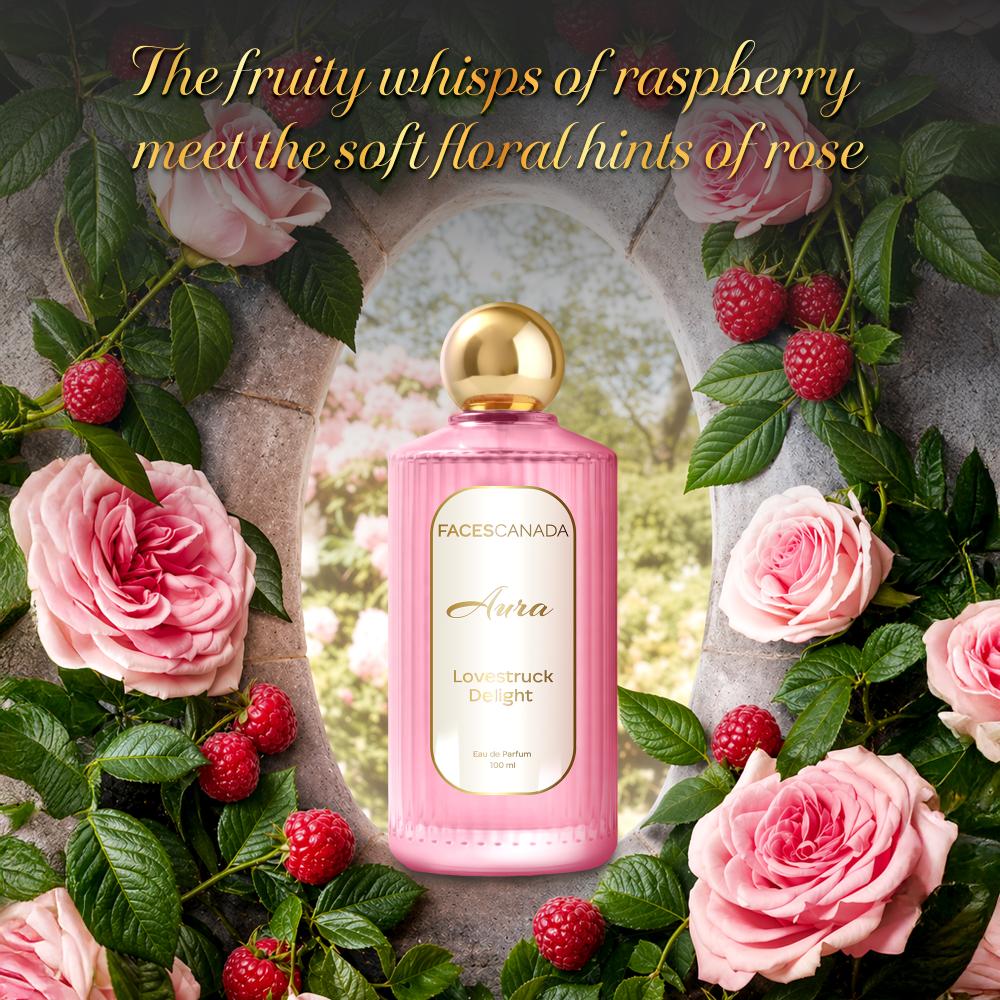 Faces Canada Aura Lovestruck Delight Eau De Parfum For Women, 100 ml – Fruity Floral Long Lasting Perfume Upto 8 Hrs - image 3