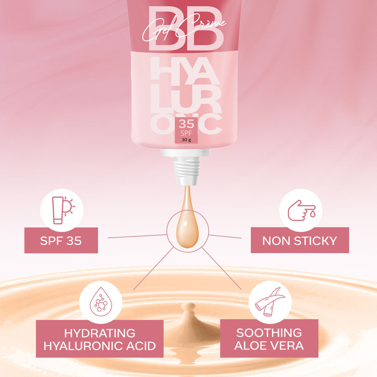 Faces Canada SPF 35 BB Gel Creme – Light Vanilla, 30 gm - image 3