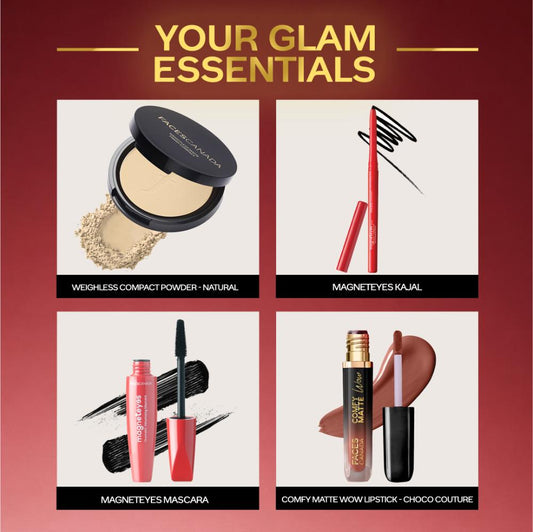 Faces Canada Beauty Bundle – Magneteyes Kajal (0.35 gm) + Magneteyes Mascara (9.5 ml) + Comfy Matte Wow Lipstick - image 2