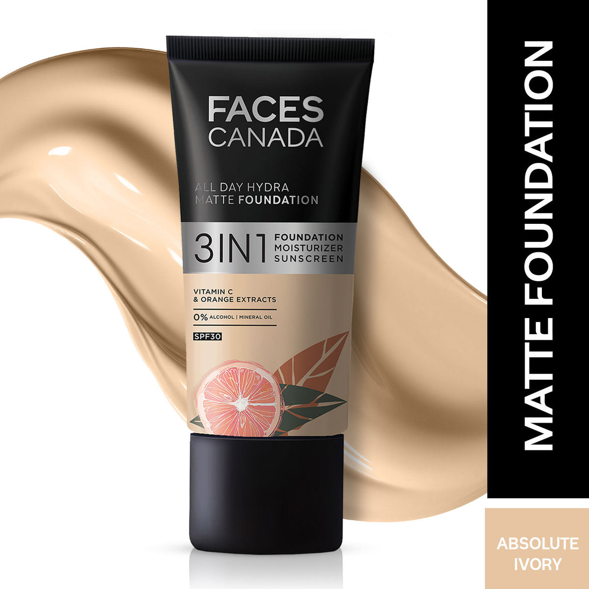 Faces Canada Celeb Glow Kit – Silver Strobe Cream (30 ml) + All Day Hydra Matte Foundation Absolute Ivory (25 ml) - image 3
