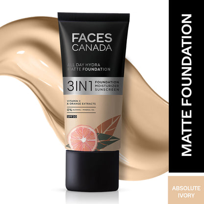 Faces Canada Celeb Glow Kit – Silver Strobe Cream (30 ml) + All Day Hydra Matte Foundation Absolute Ivory (25 ml) - image 3