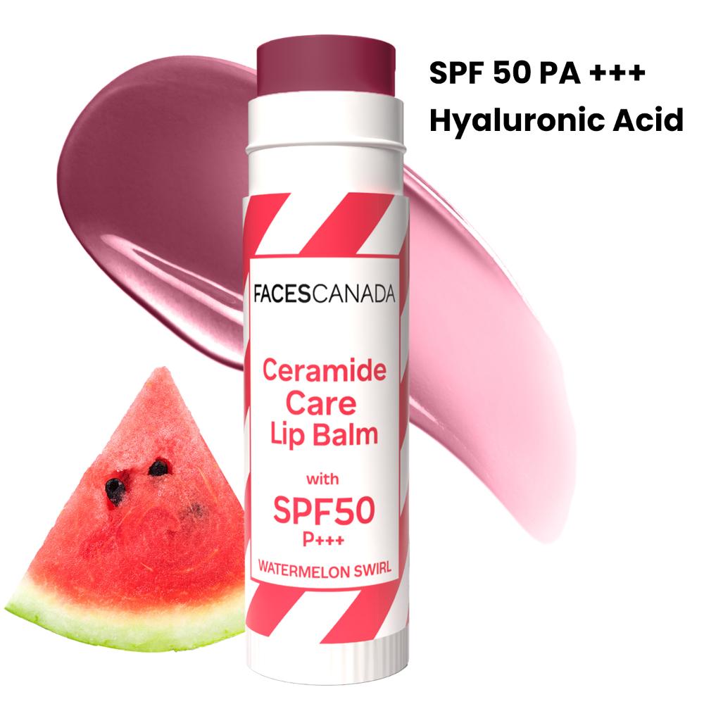 Faces Canada Ceramide Care Lip Balm – Watermelon Swirl 03, 4 gm - Faces Canada