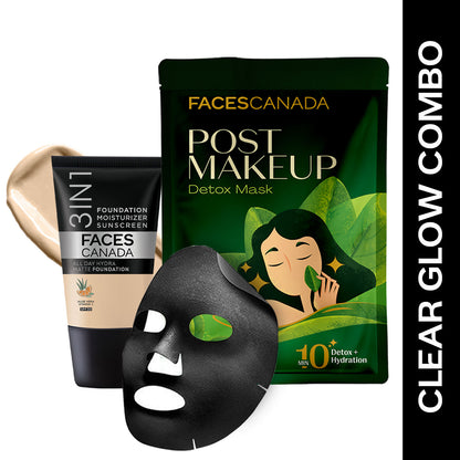Faces Canada Clear Glow Combo – Hydra Matte Foundation Mini - Faces Canada