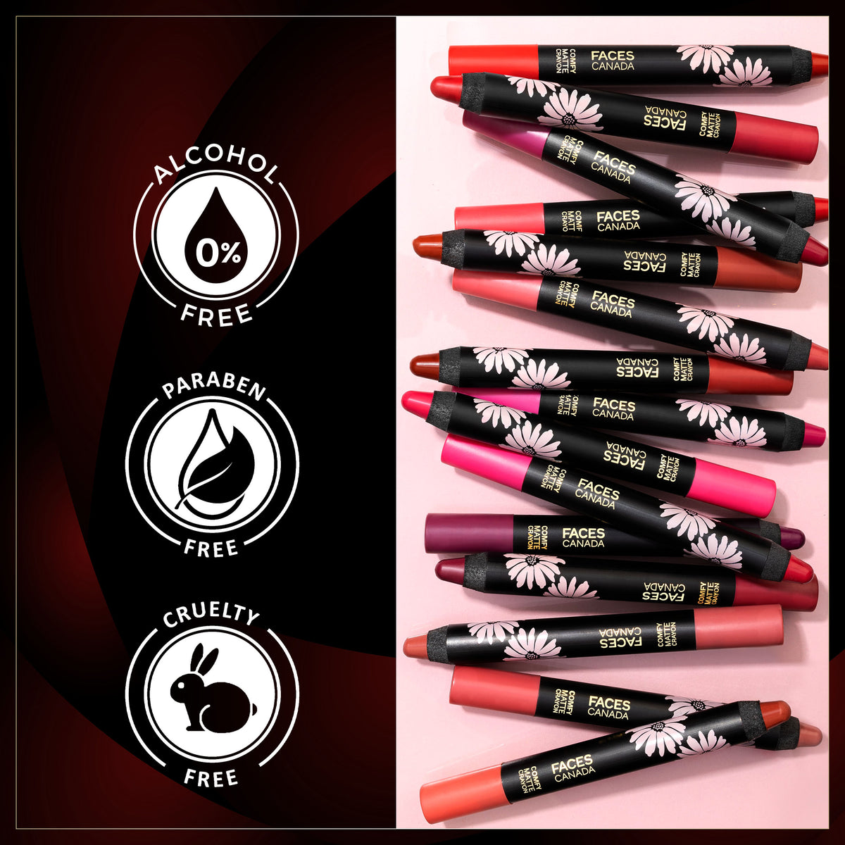 Faces Canada Comfy Matte Crayon I Creamy Matte I Chamomile & Shea Butter I Alcohol-free I Hangover 12 2.8 gm - image 4
