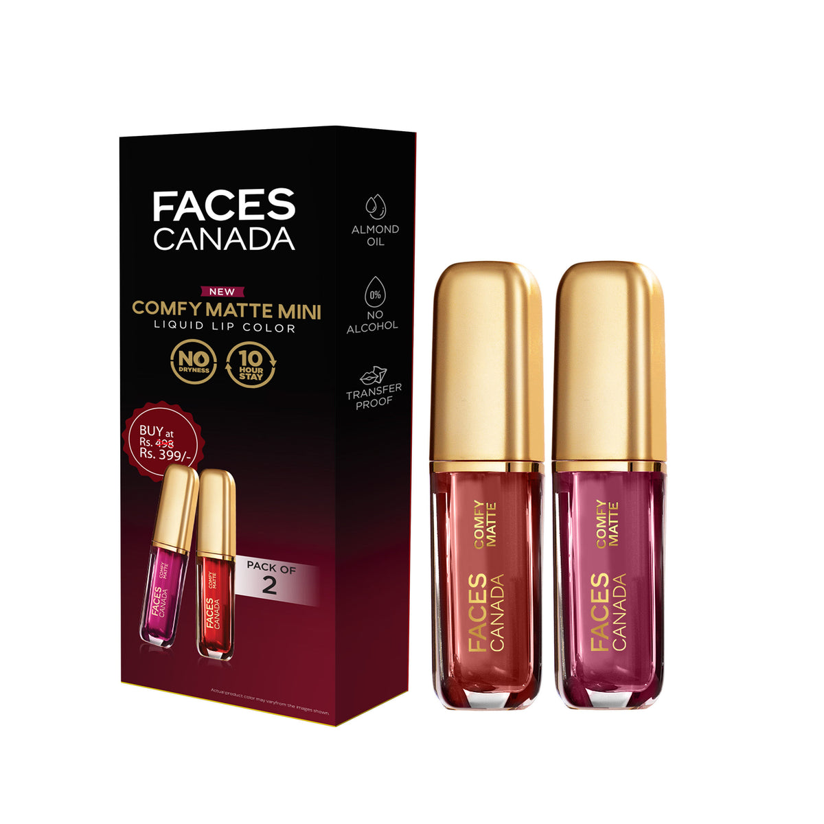 Faces Canada Comfy Matte Mini Liquid Lipstick Value Pack of 2 – For The Win + Truth Be Told - Faces Canada