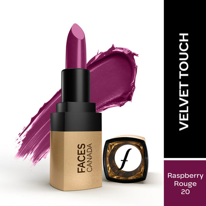 Faces Canada Comfy Matte Velvet Touch Lipstick – Raspberry Rouge 20, 4.2 gm - Faces Canada
