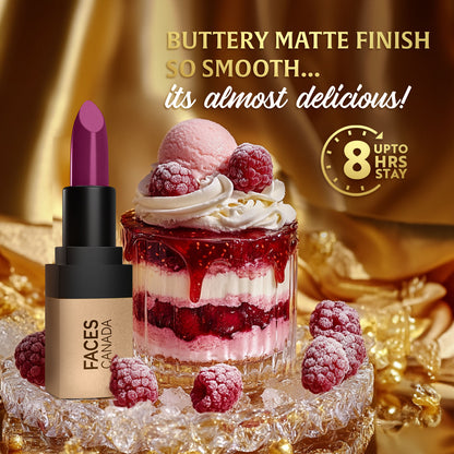 Faces Canada Comfy Matte Velvet Touch Lipstick – Raspberry Rouge 20, 4.2 gm - image 3