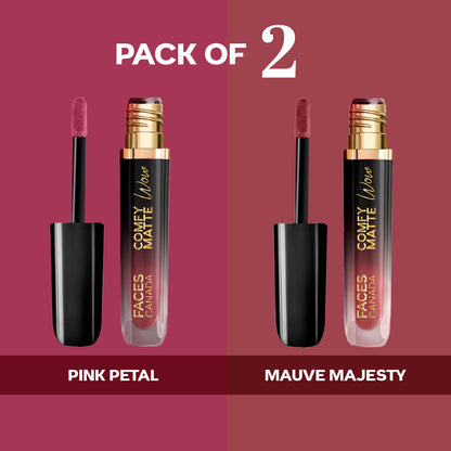 Faces Canada Comfy Matte Wow Liquid Lipstick – Soft Girl Era, (3.8 ml x 2) - image 2