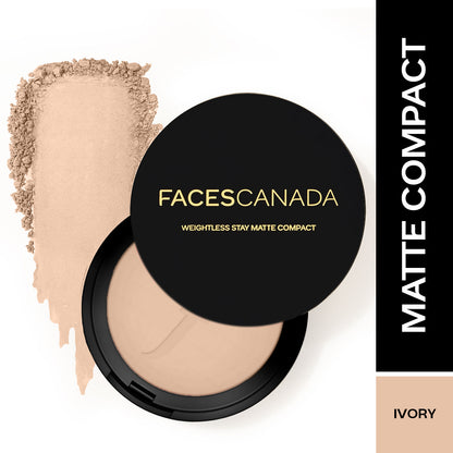 Faces Canada Compact + Foundation + Kajal Kit – Weightless Stay Matte Compact Powder - image 3
