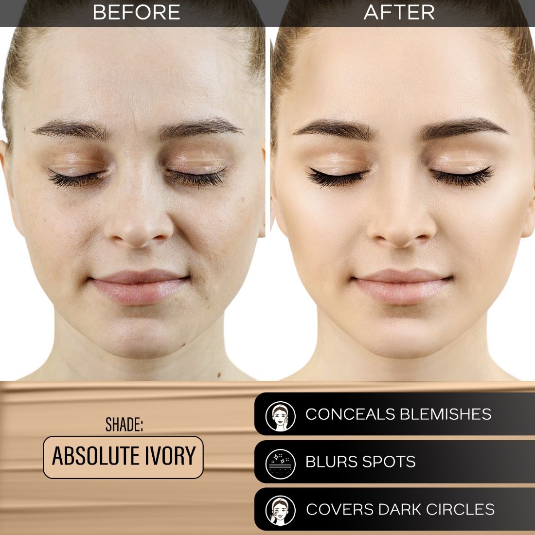 Faces Canada Compact + Foundation + Kajal Kit – Weightless Stay Matte Compact Powder - image 5