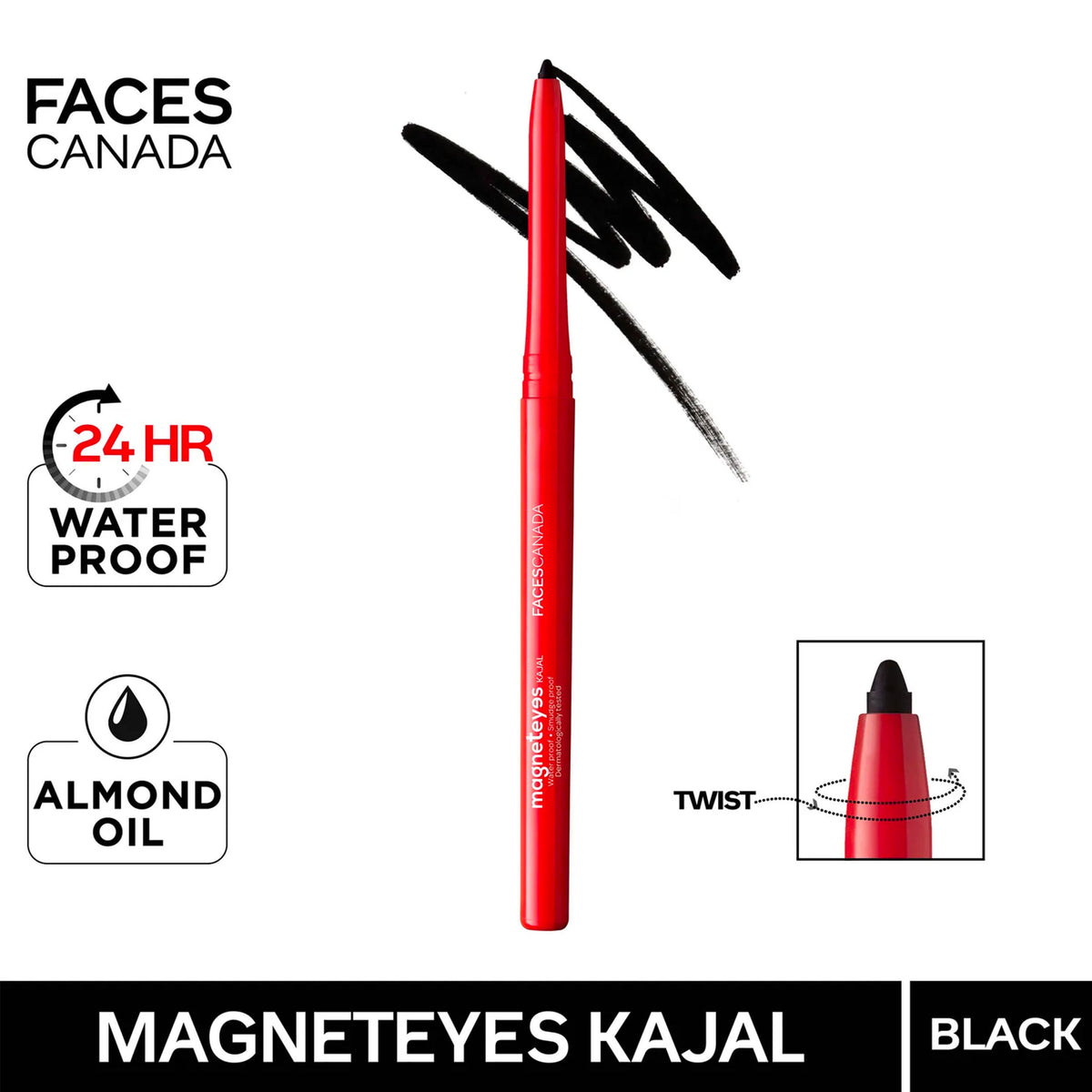 Faces Canada Compact + Kajal Combo – Weightless Stay Matte Compact Beige + Magnet Eyes Kajal Combo of 2 - image 2