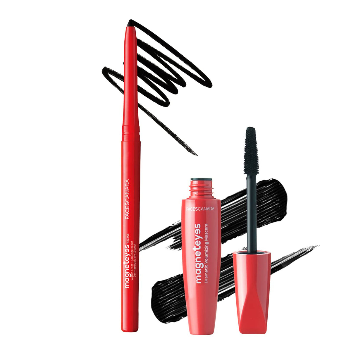 Faces Canada Eye Combo – Magneteyes Kajal (0.35g) + Magneteyes Mascara (9.5ml) - Faces Canada
