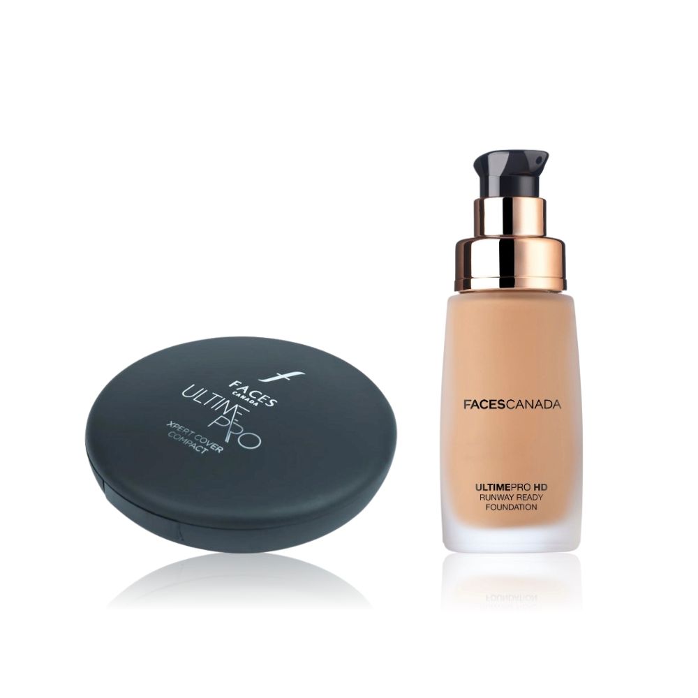 Faces Canada Flawless Base Duo ( Ultime Pro Expert Cover – Natural & Ultime Pro HD Runway Ready Foundation - Faces Canada