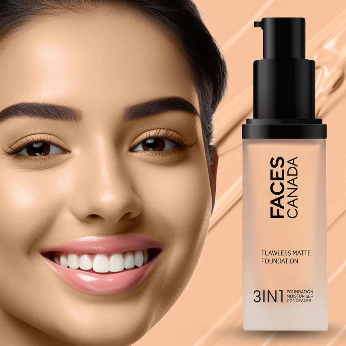 Faces Canada Flawless Matte Foundation – Rose Ivory 011, 30 ml - image 3
