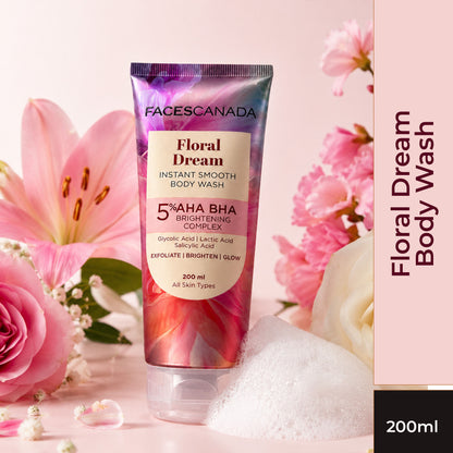Faces Canada Floral Dream Body Wash for Women (200 ml) – Floral Scented Shower Gel - Faces Canada