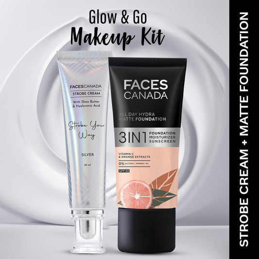 Faces Canada Glow & Go Makeup Kit – Silver Strobe Cream (30 ml) - Faces Canada