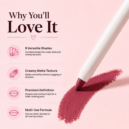 Faces Canada Line & Pout Collection Lip Liner Set – Pack of 8 Matte Lip Liners - image 3