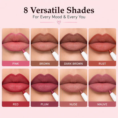 Faces Canada Line & Pout Collection Lip Liner Set – Pack of 8 Matte Lip Liners - image 4