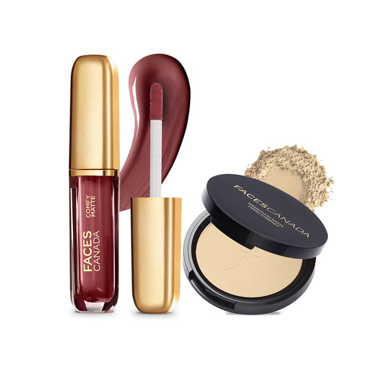 Faces Canada Lip & Face Combo – Note To Self + Weightless Compact (Natural) - Faces Canada