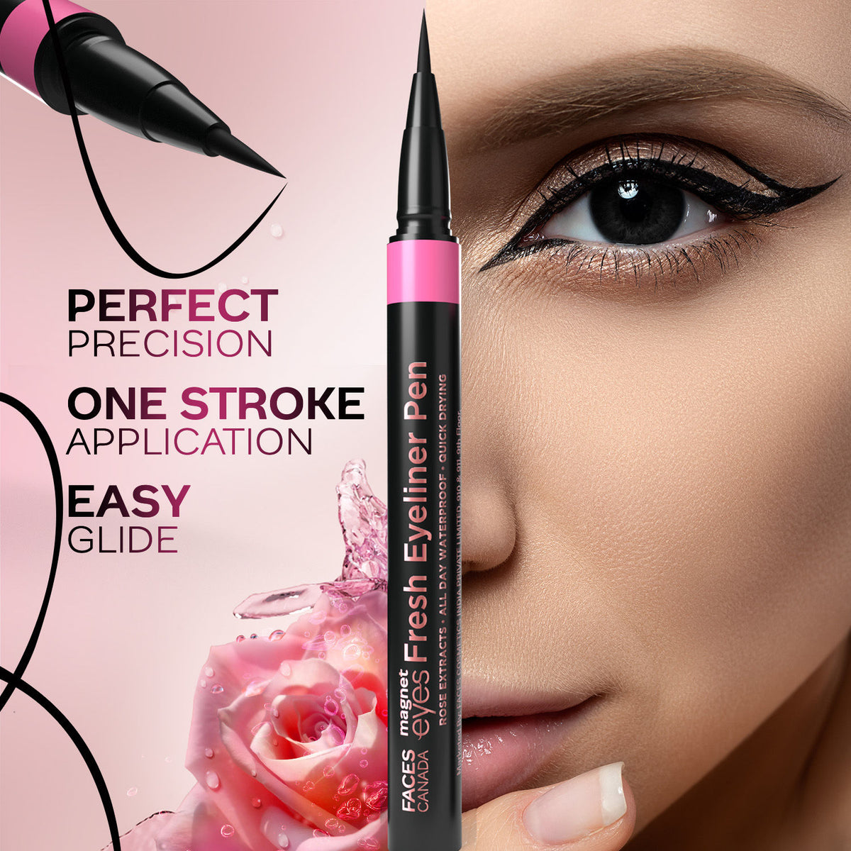 Faces Canada Magneteyes Fresh Eyeliner Pen – Black, 1 ml - image 3