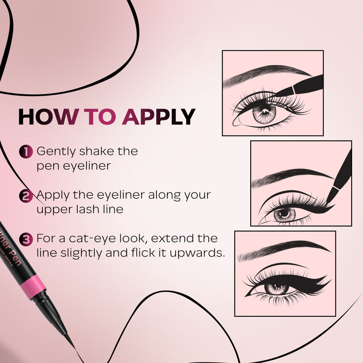 Faces Canada Magneteyes Fresh Eyeliner Pen – Black, 1 ml - image 5
