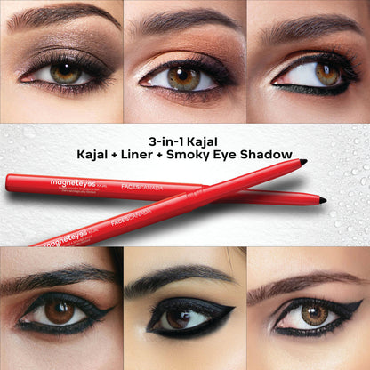 Faces Canada Magneteyes Kajal Duo Pack – Black, (0.35 gm x 2) - image 5