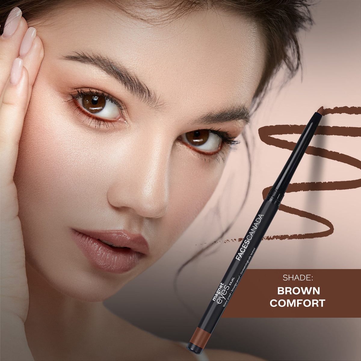 Faces Canada Magneteyes Color Kajal – Brown Comfort, 0.30 gm - image 2