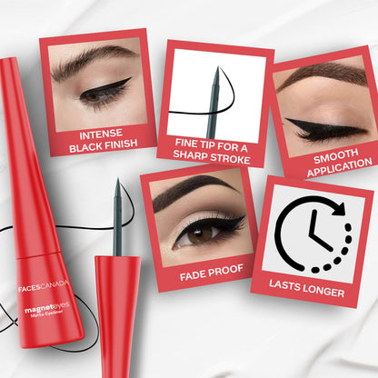 Faces Canada Magneteyes Eyeliner – Black, 4.5 ml - image 2