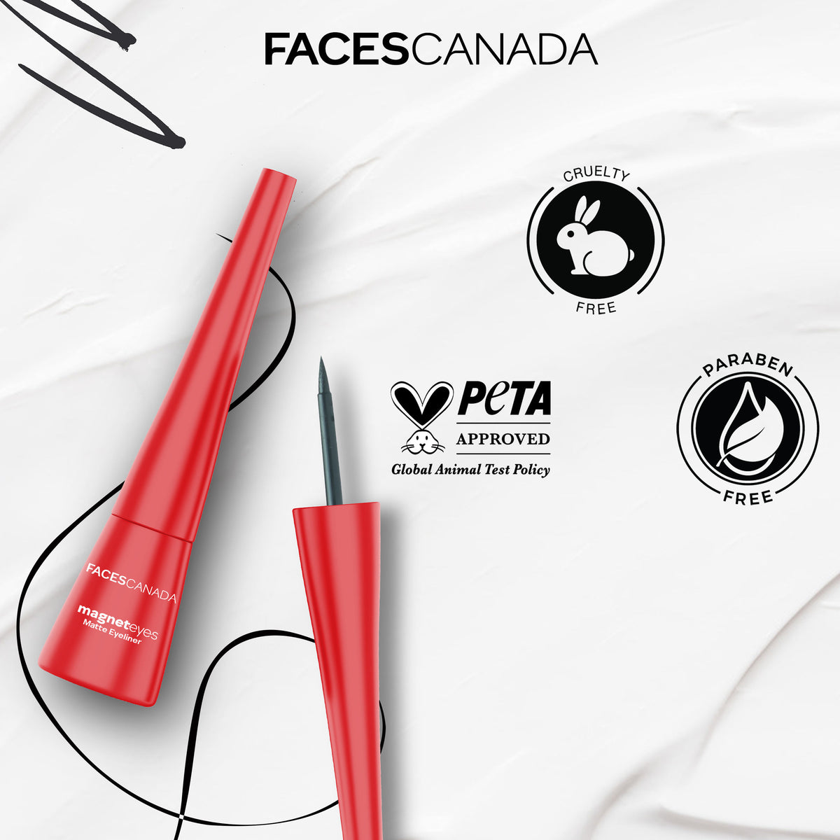 Faces Canada Magneteyes Eyeliner – Black, 4.5 ml - image 5