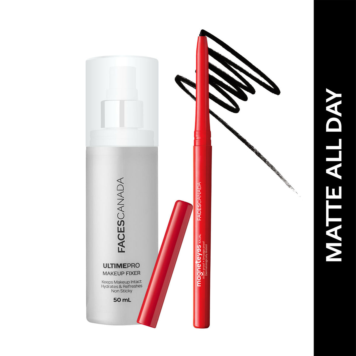 Faces Canada Matte All Day Combo – Magneteyes Kajal - Faces Canada