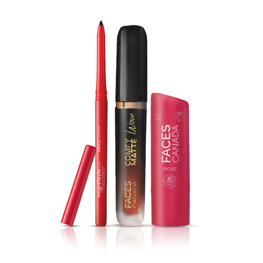 Faces Canada On-the-Go Glow Combo Makeup Kit (Comfy Matte Wow Liquid Lipstick – Cocoa Crush + Color Lip Balm - image 3