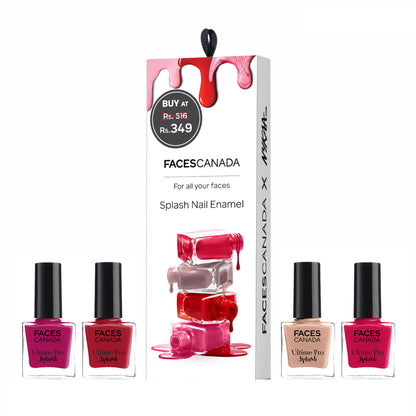 Faces Canada Pack of 4 Nail Paint Gift Box Combo – 32 ml - Faces Canada