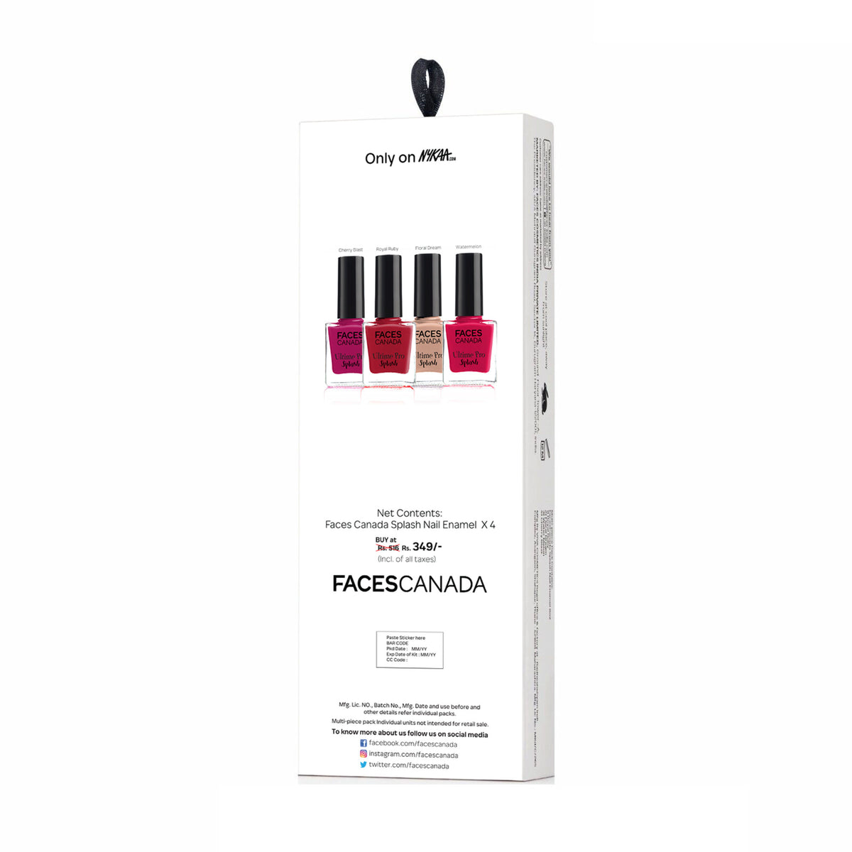 Faces Canada Pack of 4 Nail Paint Gift Box Combo – 32 ml - image 2