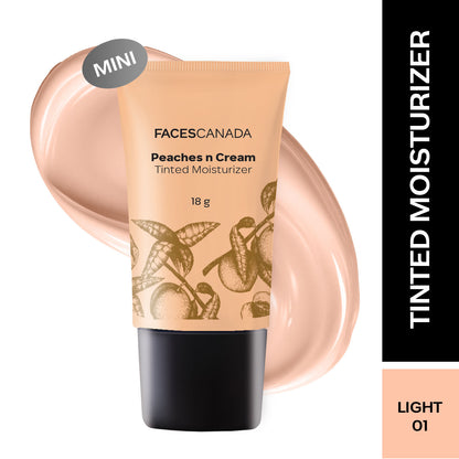 Faces Canada Peaches N Cream Tinted Moisturizer Mini – Light 01, Mini Size (18 gm) - Faces Canada