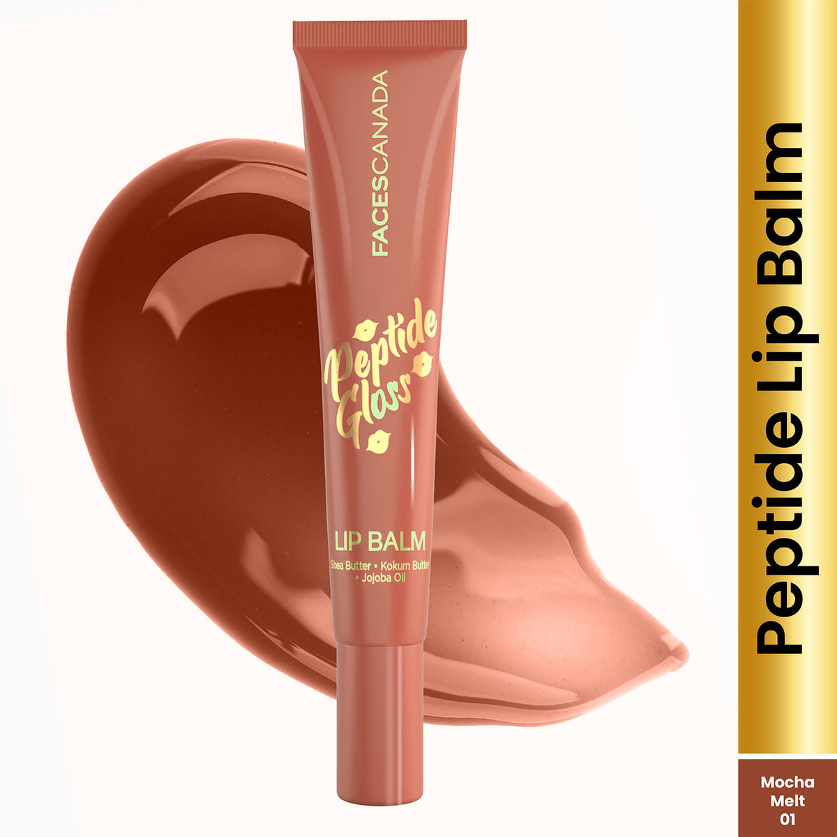 Faces Canada Peptide Gloss Lip Balm – Mocha Melt 01, 10 ml - Faces Canada