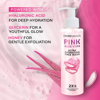 Faces Canada Pink Aloe Vera Ultra Hydrating Face Wash, 100 ml – Hyaluronic Acid, Honey & Glycerin - image 4