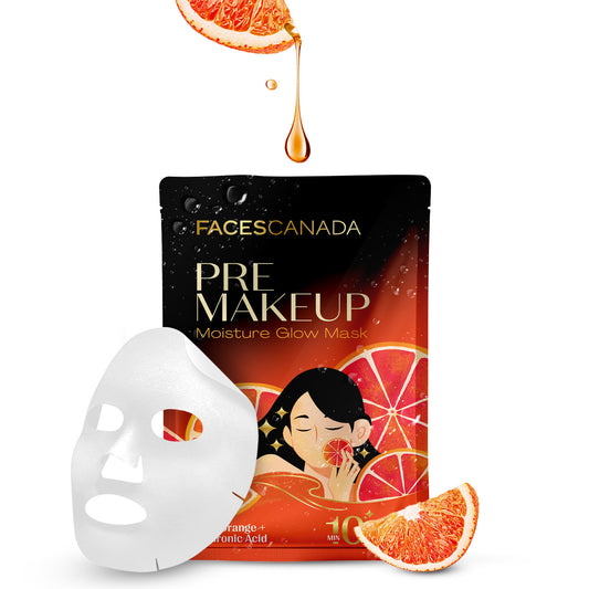Faces Canada Pre-Makeup Moisture Glow Sheet Mask, 20 gm – Facial-Like Hydrating Face Sheet Mask - Faces Canada