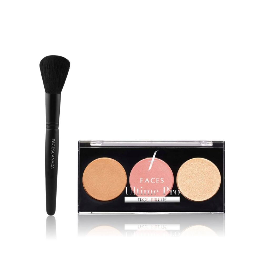 Faces Canada Radiance Duo (Ultime Pro Face Palette – Shine & Powder Brush) 1 pc - Faces Canada