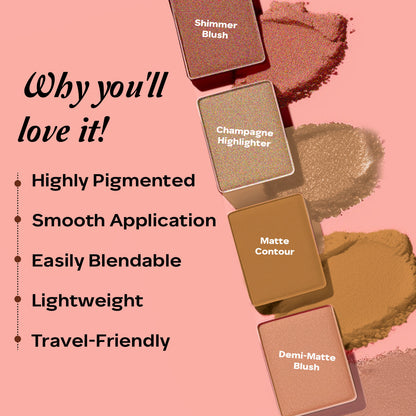 Faces Canada Second Skin 4 in 1 Face Palette, 14.5 gm – Bronzer + Highlighter + Blush - image 4