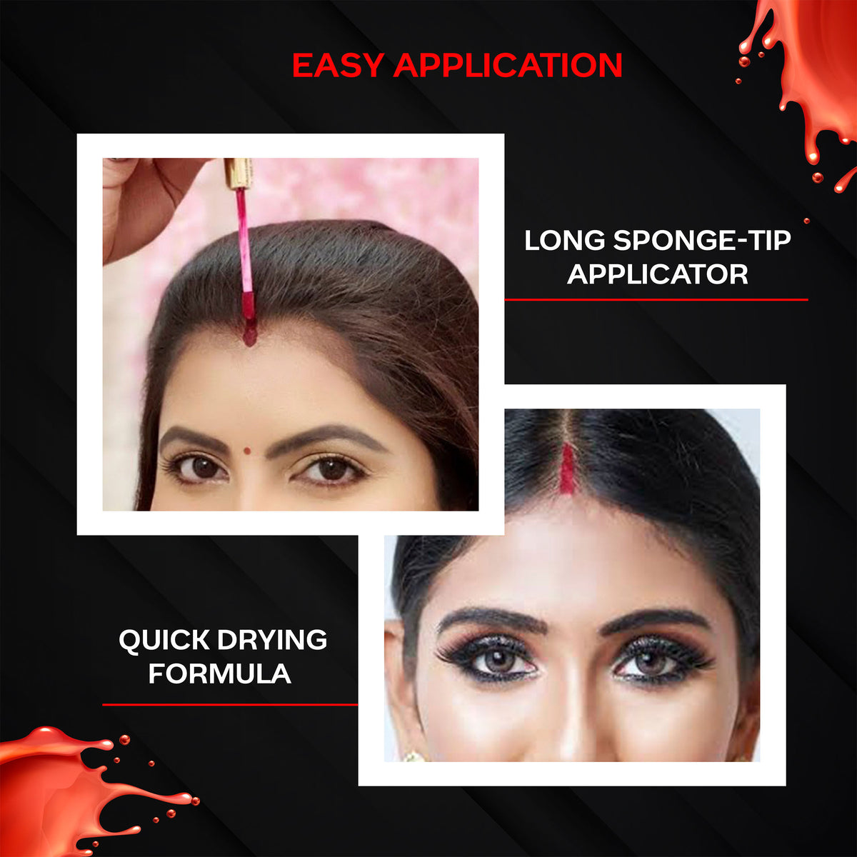 Faces Canada Sindoor & Glow Duo – Maroon Liquid Sindoor (2.5 ml) + Rose Gold Strobe Cream Mini (18 ml) - image 4