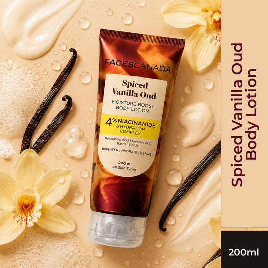 Faces Canada Spiced Vanilla Oud Moisture Boost Body Lotion for Women (200 ml) – Bold Oriental Fragrance - Faces Canada