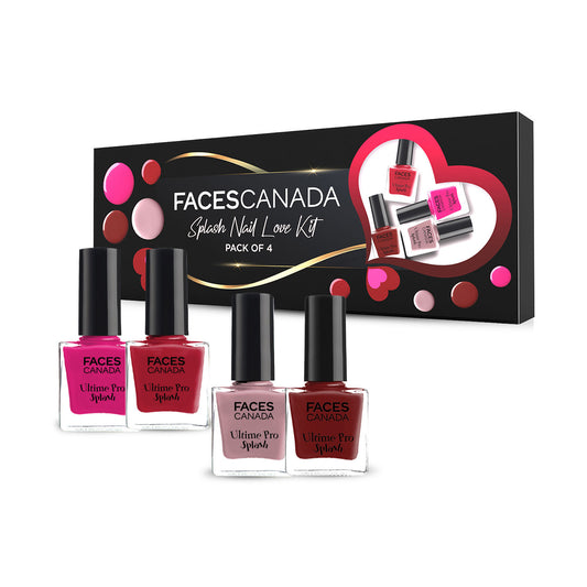 Faces Canada Splash Nail Love Kit – Pack of 4 Nail Polish - Faces Canada