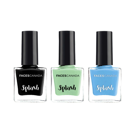 Faces Canada Splash Nail Pack Of 3 Combo – Linty + Frozen + Black Beauty - Faces Canada