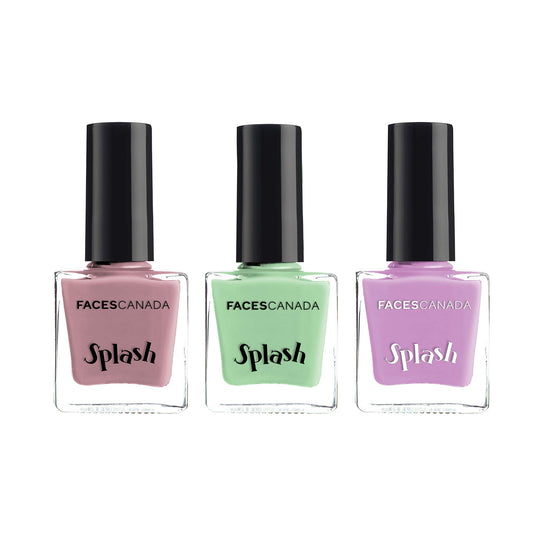 Faces Canada Splash Nail Pack Of 3 Combo – Linty + Viola + Floral Dream - Faces Canada