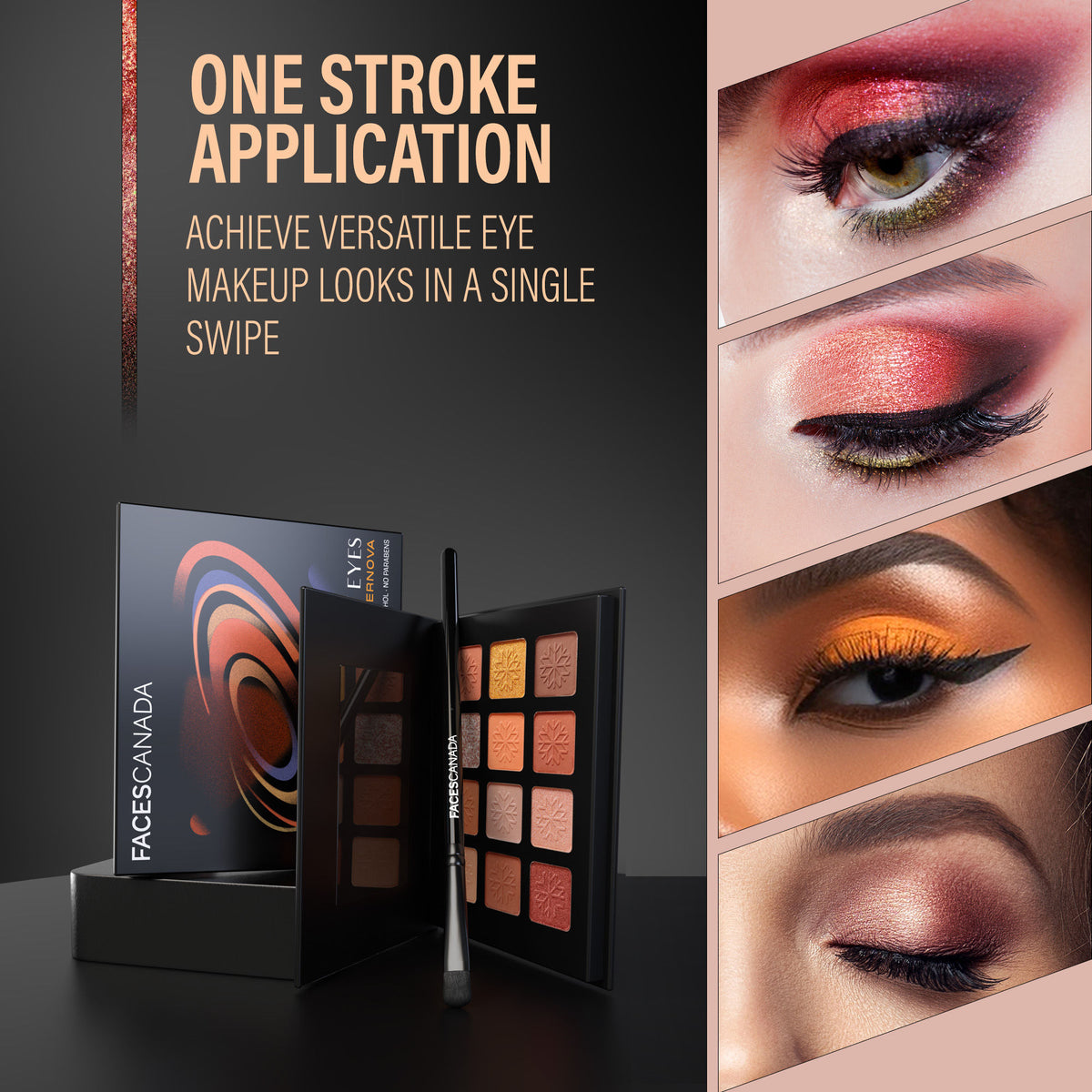 Faces Canada Starry Eyes Eye Shadow Palette – Supernova 01, 16 gm - image 4
