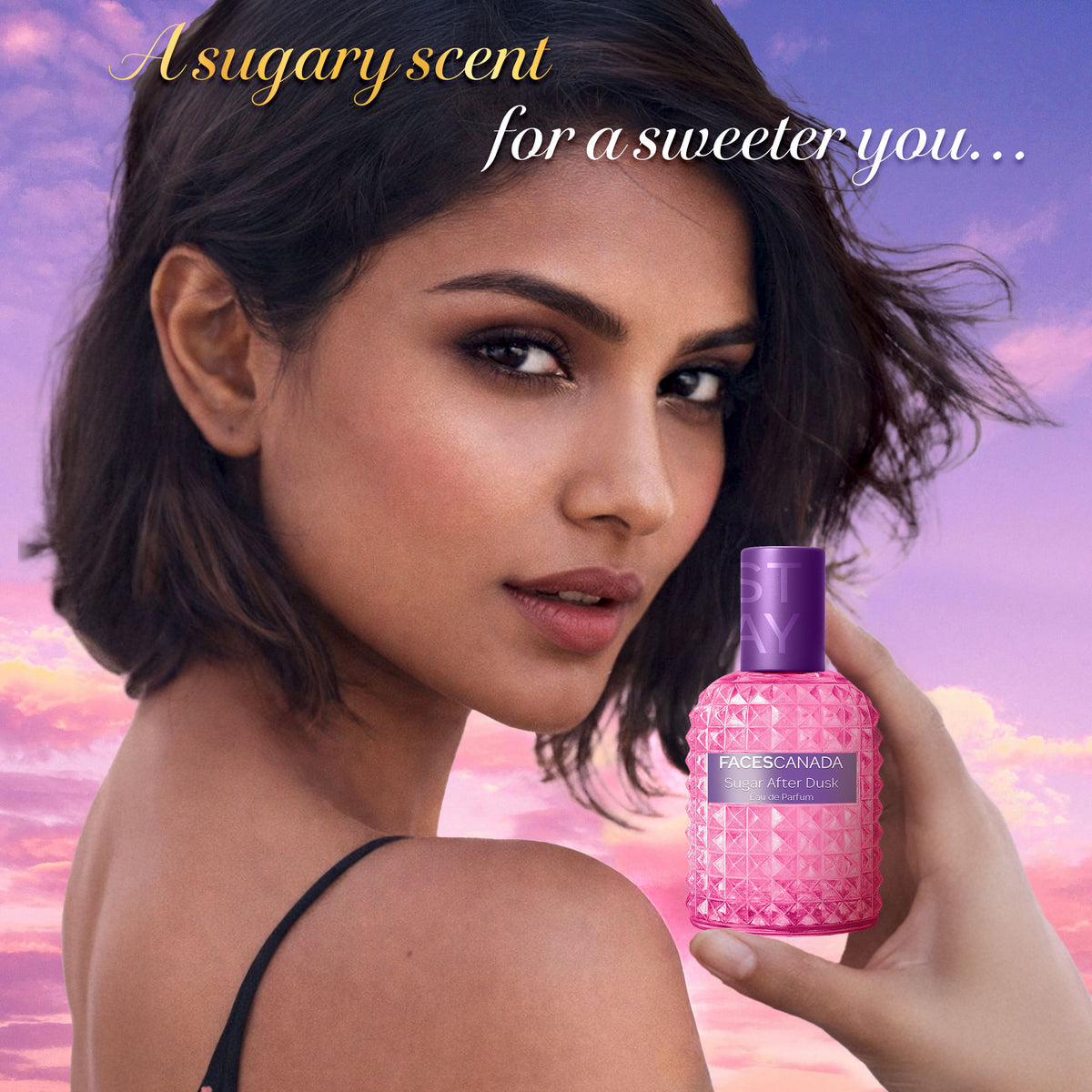 Faces Canada STAY Sugar After Dusk Eau de Parfum Mini for Women, 20 ml – Long-Lasting Sweet Berry Floral Perfume with Raspberry, Strawberry, Violet & Praline - image 3